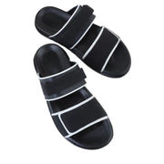 Coriol Mens Black and White Contrast Sandals Trendy and Comfortable