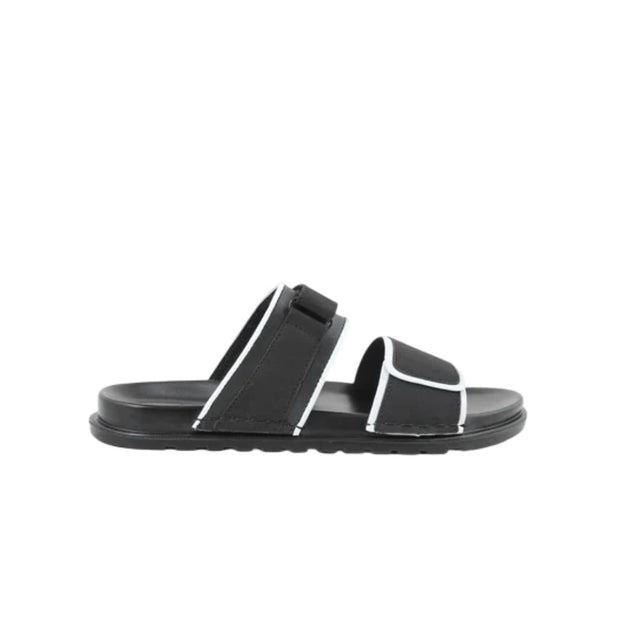 Coriol Mens Black and White Contrast Sandals Trendy and Comfortable